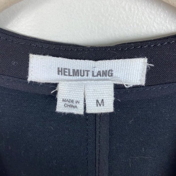 Helmut Lang Pierce Buttoned Origami Vest Black Size Medium Minimalist Drape Wool - Picture 4 of 12